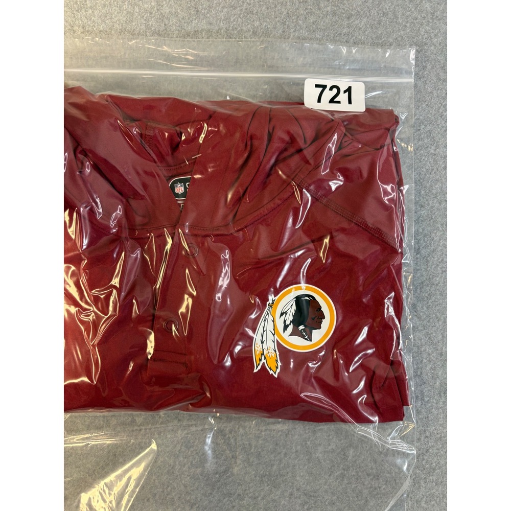 Under Armour NFL Washington Redskins HeatGear Hoodie Men 2XL Burgundy Red Henley - Picture 15 of 15
